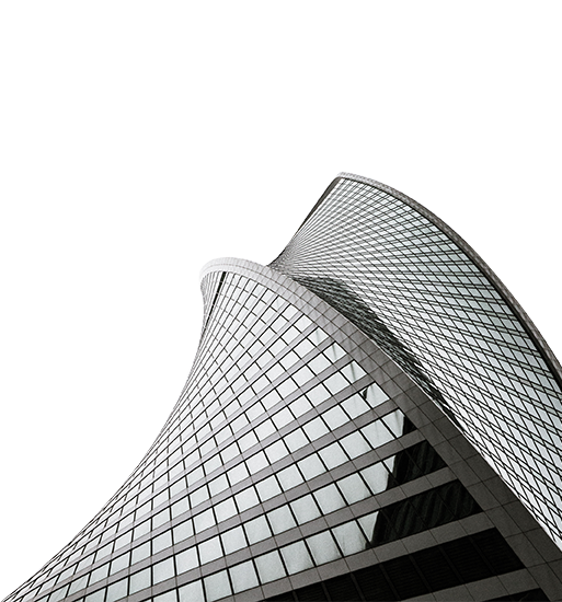 Glass commercial building that forms part of the larger Fabrick homepage image