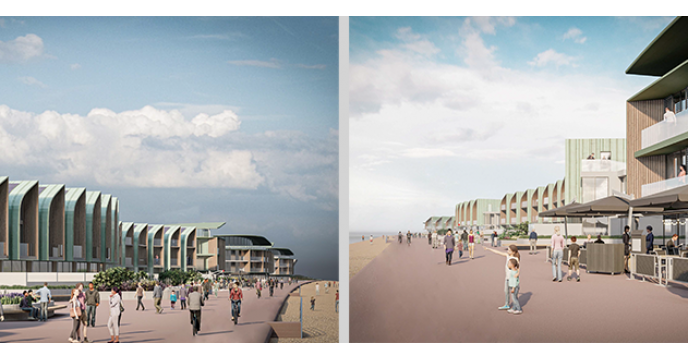 CGI images showing the proposed Princes Parade development in Hythe, Kent
