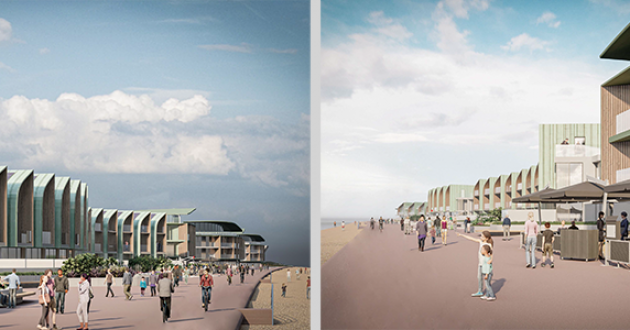 CGI images showing the proposed Princes Parade development in Hythe, Kent