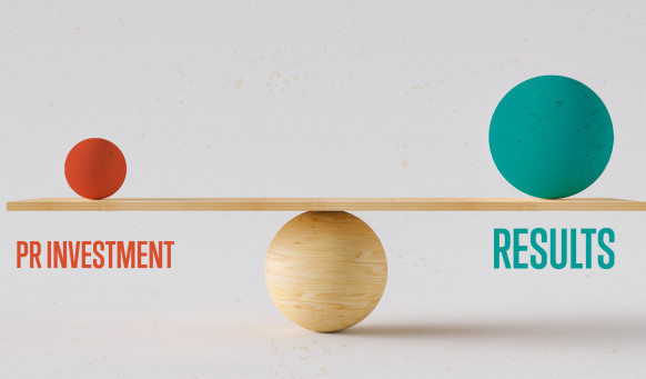 Plank of wood balanced between two words- PR measurement and results