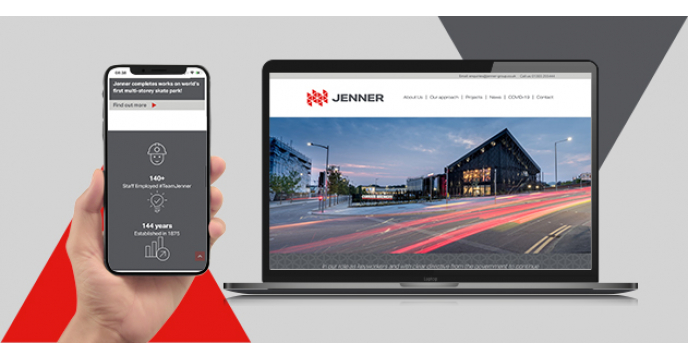 Image of contractor, Jenner Group's new website created by Fabrick's digital website design and build team