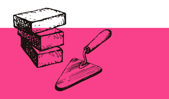 Bricks, mortar, wood, tiles and other construction materials